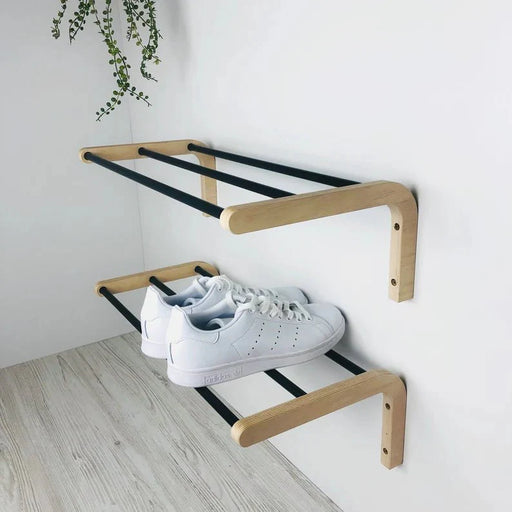 Single Tier Shoe Rack for Wall | Minimalist Shoes Storage - Image 2