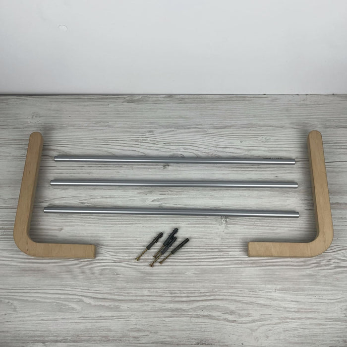 Single Tier Shoe Rack for Wall | Natural + Silver Rods - Image 7