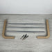 Single Tier Shoe Rack for Wall | Natural + Silver Rods - Image 7