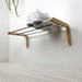 Single Tier Shoe Rack for Wall | Natural + Silver Rods - Image 3