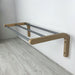 Single Tier Shoe Rack for Wall | Natural + Silver Rods - Image 5