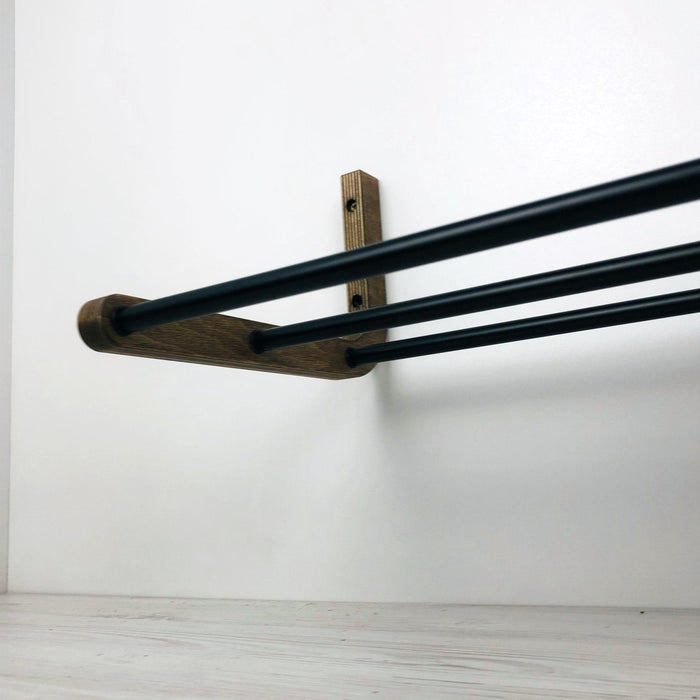 Single Tier Shoe Rack for Wall | Walnut - Image 8