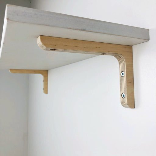 Small decorative wooden shelf brackets | Unfinished 6"x4" - Image 2