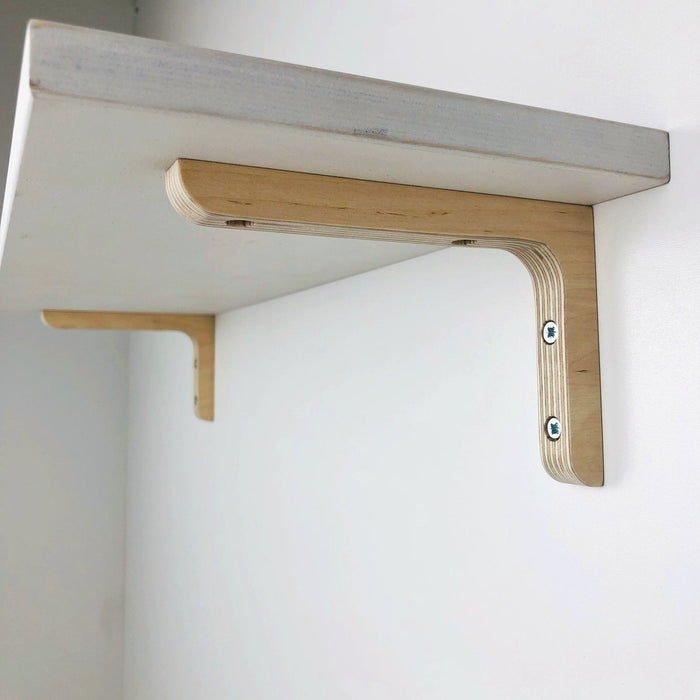 Small decorative wooden shelf brackets | Unfinished 6"x4" - Image 2