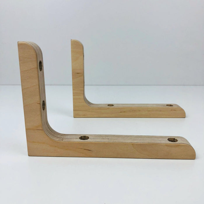 Small decorative wooden shelf brackets | Unfinished 6"x4" - Image 5