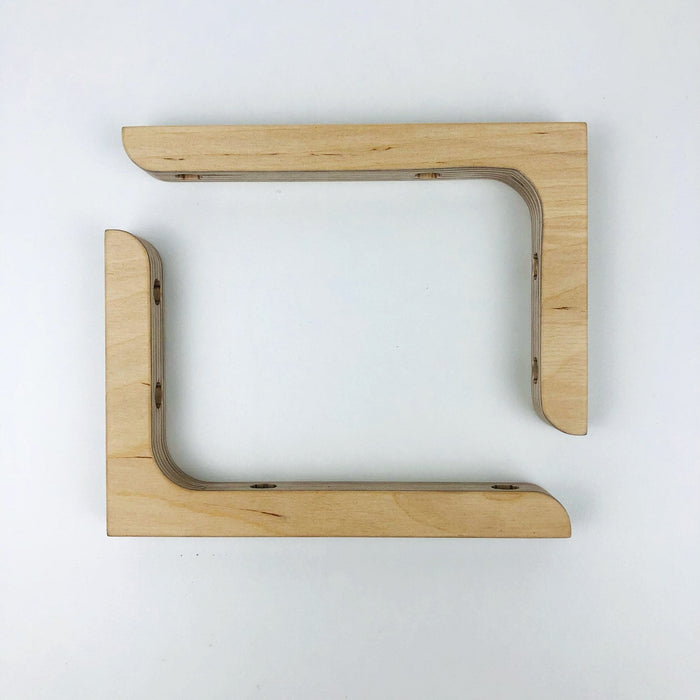 Small decorative wooden shelf brackets | Unfinished 6"x4" - Image 3