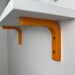 Small White Floating Shelf with Bright Brackets | 16" x 5" - Image 17