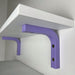Small White Floating Shelf with Bright Brackets | 16" x 5" - Image 15