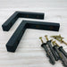 Small Wooden Shelf Brackets | Black 4"x4" - Image 7