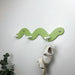 Snake - Shaped Clothes Rack with 3 Hooks | Soft green Color - Image 1