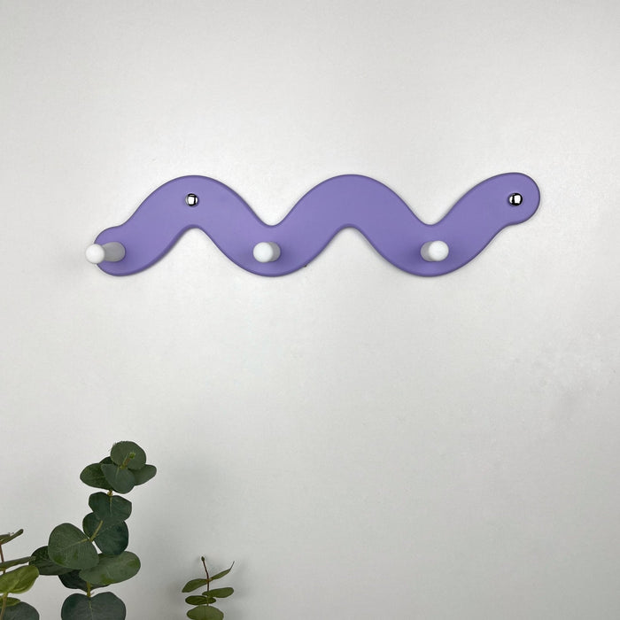 Snake Shelf for Clothes with 3 Hooks | Yellow Color - Image 9