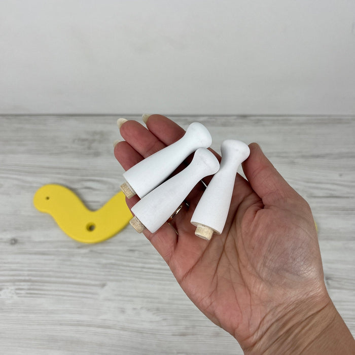 Snake Shelf for Clothes with 3 Hooks | Yellow Color - Image 5