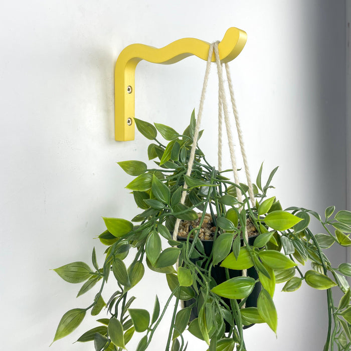 Настінний тримач для кашпо | Жовтий 15 см x 10 см