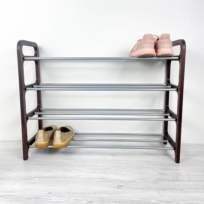 Підлоговий органайзер для взуття | Горіх + Алюміній