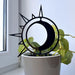 Sun & Moon Plant Trellis for Indoor Plants | Black - Image 3
