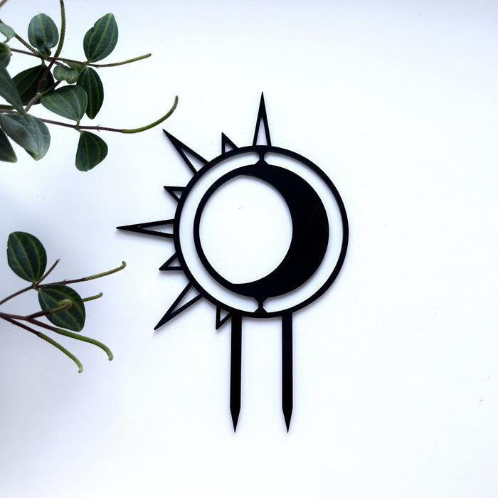 Sun & Moon Plant Trellis for Indoor Plants | Black - Image 4