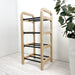 Tall Narrow Wooden Shoe Rack | Entryway Shoe Organizer - Image 3