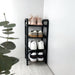 Vertical Corner Shoe Shelf | Black + Black Rods - Image 2