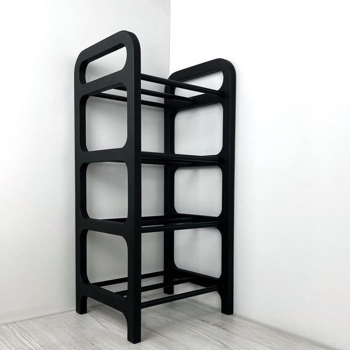 Vertical Corner Shoe Shelf | Black + Black Rods - Image 3