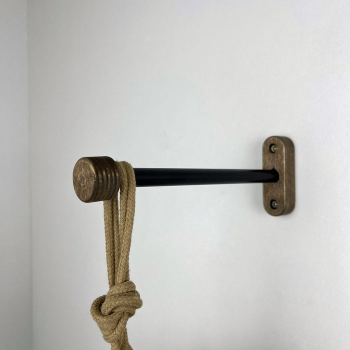 Wall Hanging Plant Bracket | Black & Walnut 6" 8" 10" - Image 4