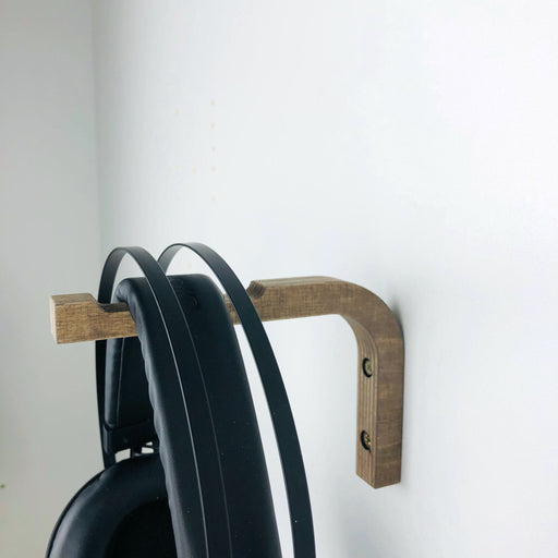 Wall Headphone Hook Holder | Walnut 6"x4" - Image 2
