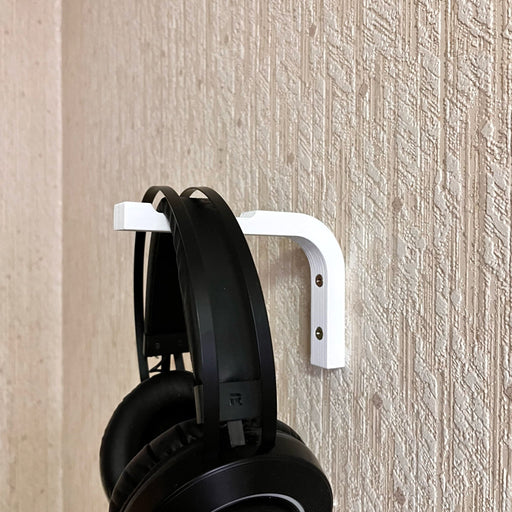 Wall Headphone Hook Holder | White 6"x4" - Image 1