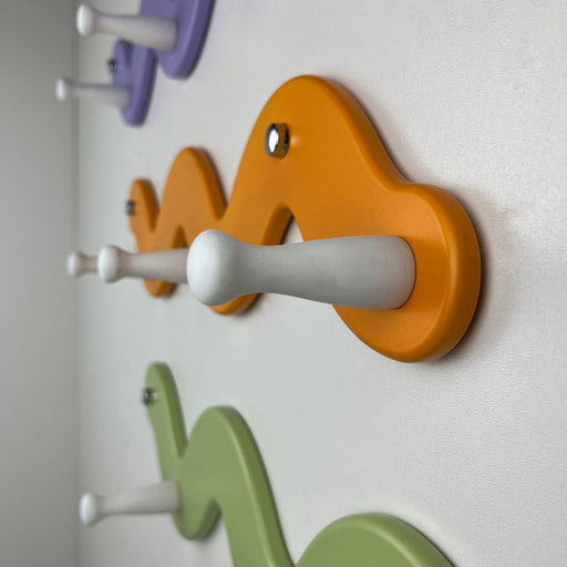 Wall Rack Snake with 3 Hooks | Orange Color - Image 2