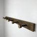 Walnut Hallway Coat Rack | Wood and Metal Wall Hanger Hooks - Image 1