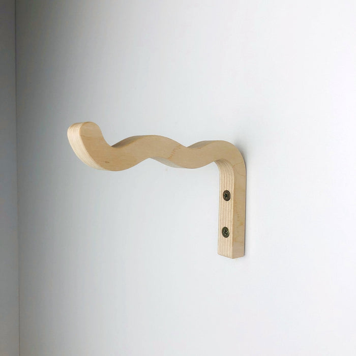 Wavy Wooden Plant Hanger Hook | Natural 6"x4" - Image 2