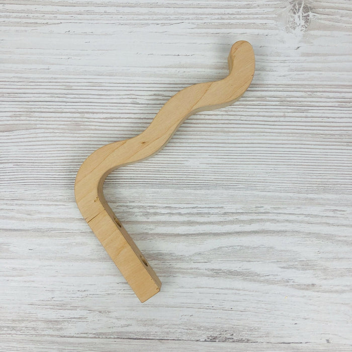 Wavy Wooden Plant Hanger Hook | Natural 6"x4" - Image 5