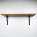 White Floating Shelf with Black Metal Brackets - Image 5