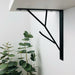 White Floating Shelf with Black Metal Brackets - Image 2