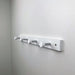 White Hallway Coat Rack | Wood and Metal Wall Hanger Hooks - Image 3