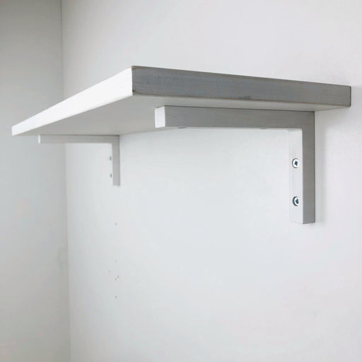 White Wood L Brackets for Shelves | 6"x4" - Image 2
