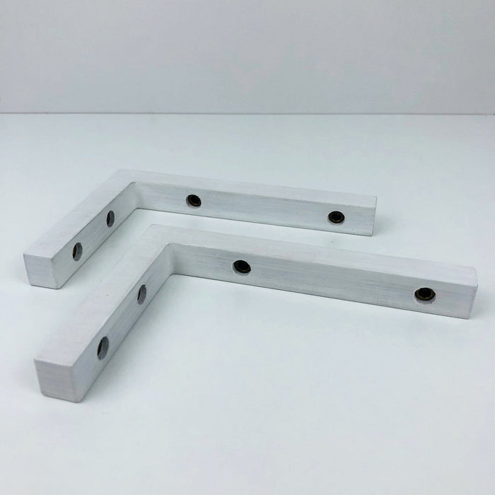 White Wood L Brackets for Shelves | 6"x4" - Image 5