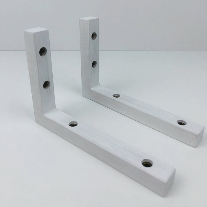 White Wood L Brackets for Shelves | 6"x4" - Image 4