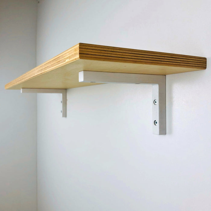 White Wood L Brackets for Shelves | 6"x4" - Image 1