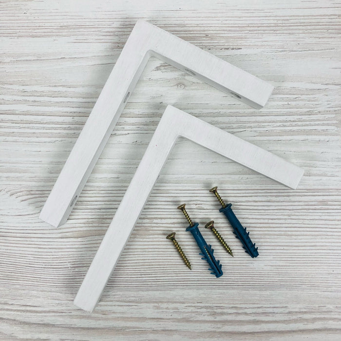 White Wood L Brackets for Shelves | 6"x4" - Image 6
