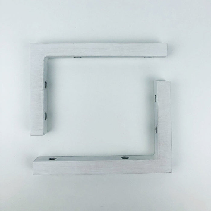White Wood L Brackets for Shelves | 6"x4" - Image 3