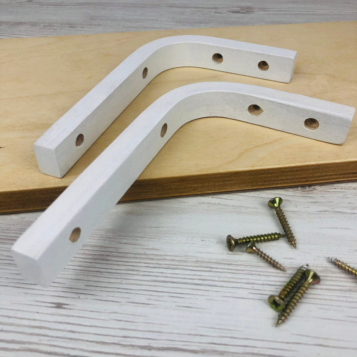 White Wood Shelf Brackets | 6"x4" - Image 5