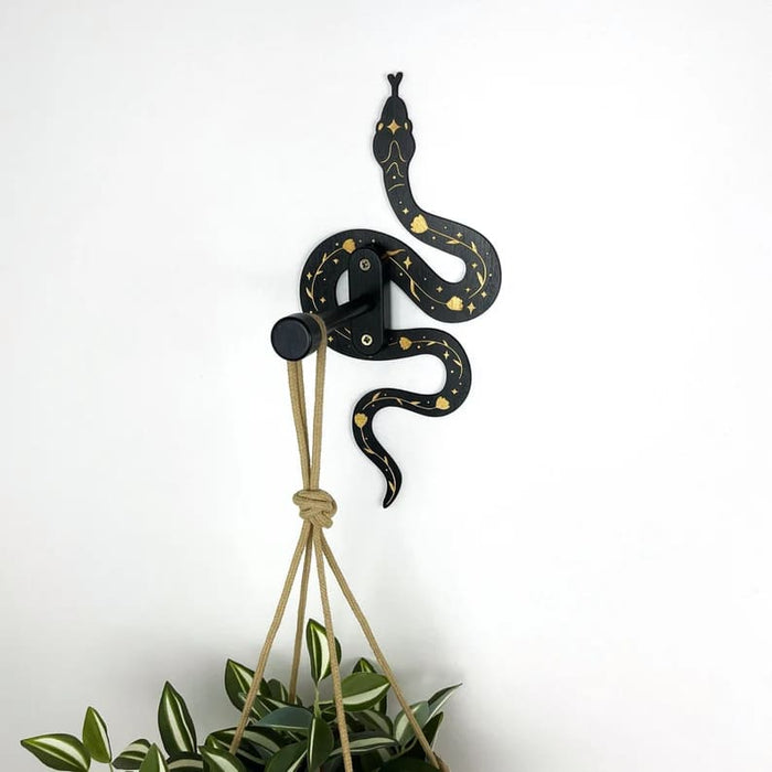 Witchy Plant Hanger Hook with Snake | Black - Image 1