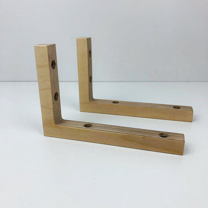 Wood Angle Brackets for Shelves | Unfinished 6"x4" - Image 5