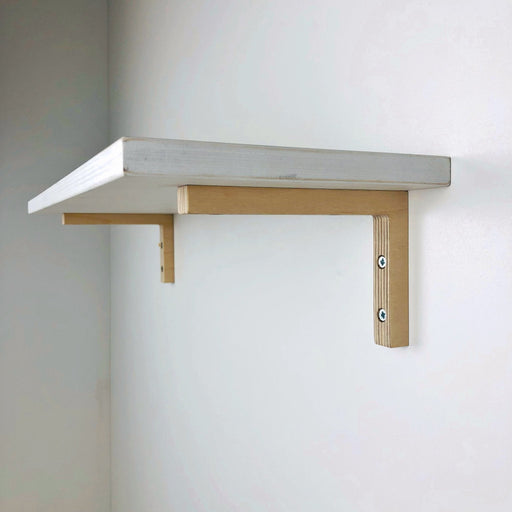 Wood Angle Brackets for Shelves | Unfinished 6"x4" - Image 2