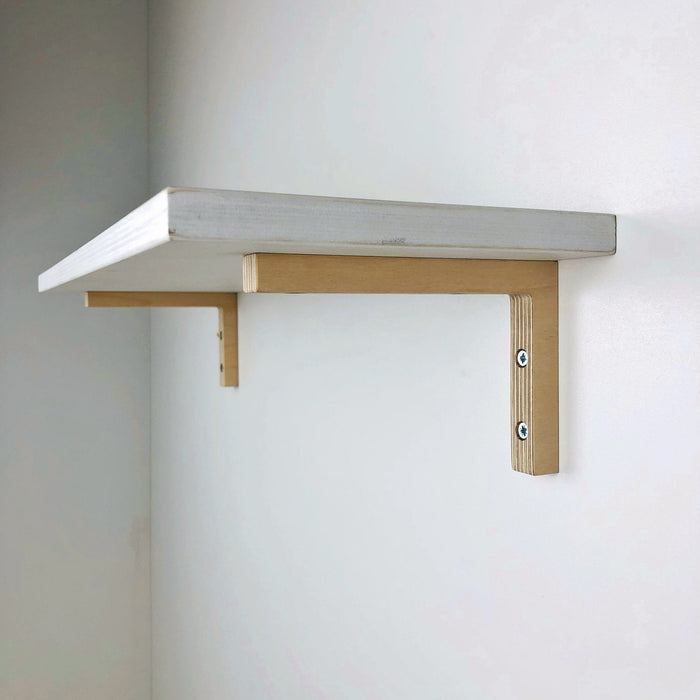 Wood Angle Brackets for Shelves | Unfinished 6"x4" - Image 2