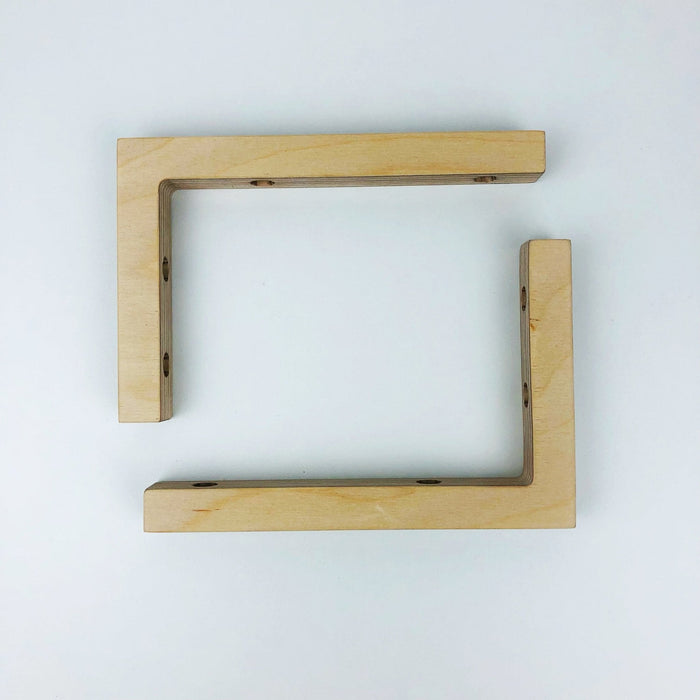 Wood Angle Brackets for Shelves | Unfinished 6"x4" - Image 3