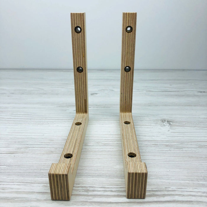 Wood Shelf L Brackets with Lip | Unfinished - Image 6