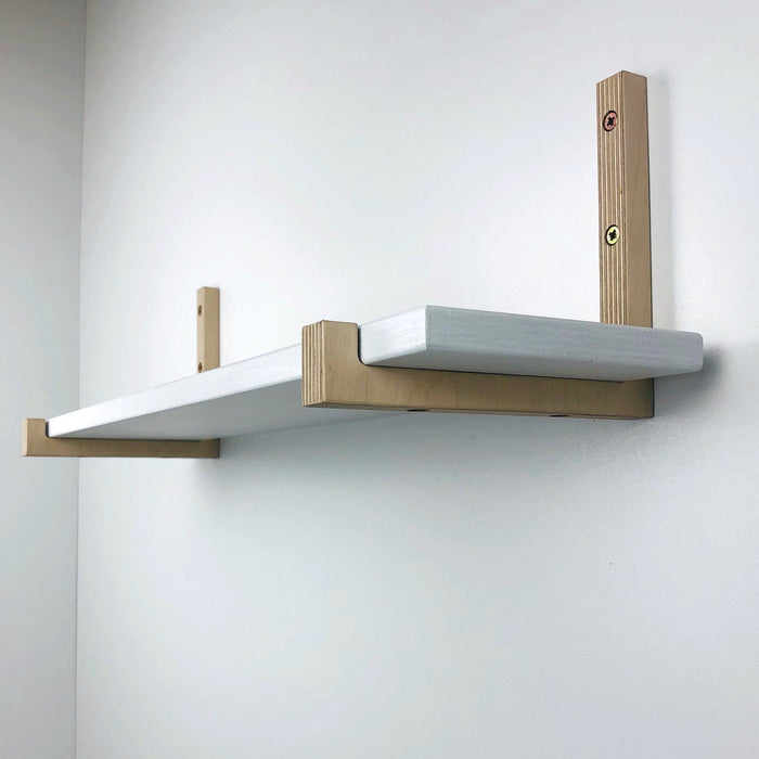 Wood Shelf L Brackets with Lip | Unfinished - Image 1