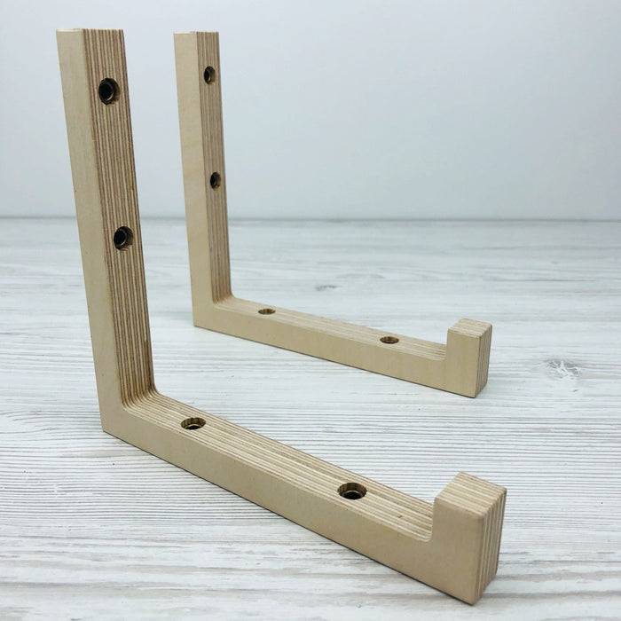 Wood Shelf L Brackets with Lip | Unfinished - Image 7