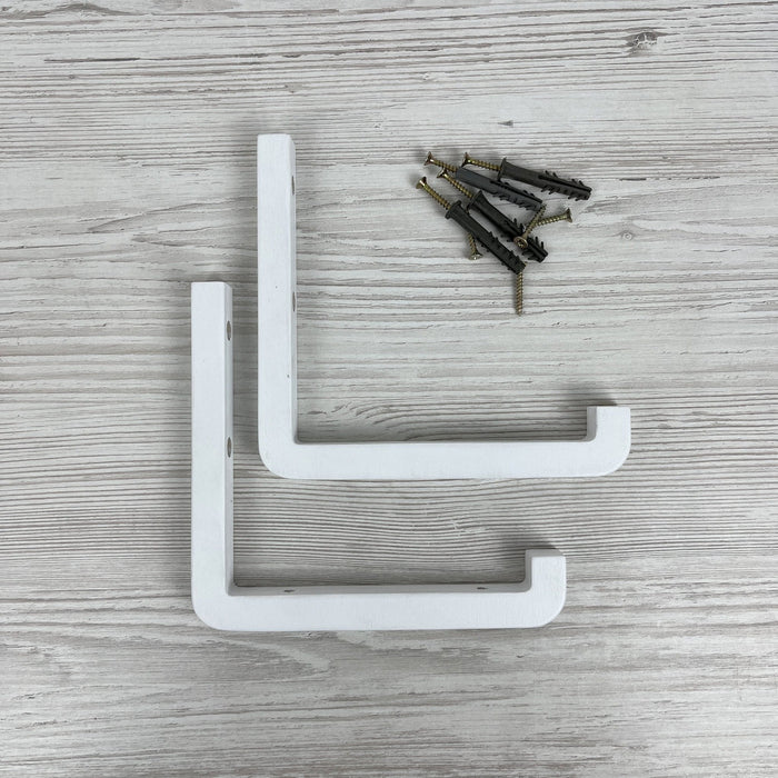 Wood Support L Shelf Brackets | White - Image 4