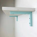 Wood Wall Brackets for Floating Shelves | Sky Blue 6"x4" - Image 1